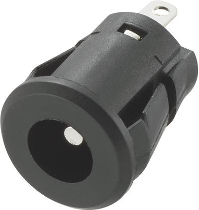 TRU COMPONENTS Niedervolt-Steckverbinder Buchse, Einbau vertikal 5.8 mm 2.5 mm 1 St.