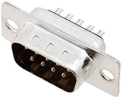 encitech DB09-SP 2101-0180-01 D-SUB Stiftleiste 180 ° Polzahl: 9 Lötkelch 1 St. Tray