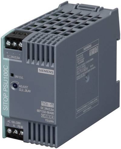 Siemens 6EP13325BA00 Hutschienen-Netzteil (DIN-Rail) 24 V/DC 2.5 A 60 W Anzahl Ausgänge:1 x Inhalt 1 St.