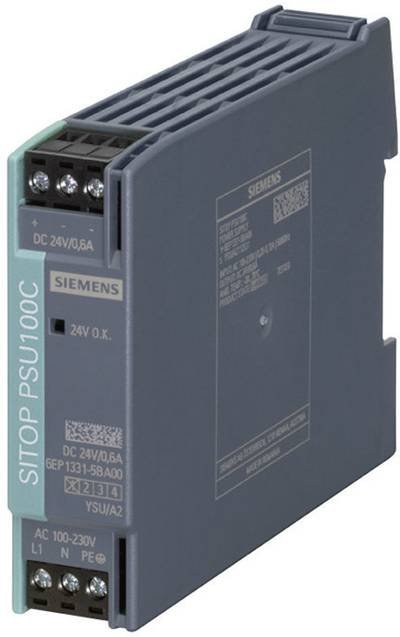 Siemens 6EP13315BA00 Hutschienen-Netzteil (DIN-Rail) 24 V/DC 0.6 A 14 W Anzahl Ausgänge:1 x Inhalt 1 St.