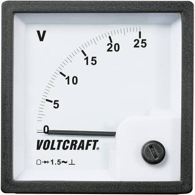 VOLTCRAFT AM-72x72/25V AM-72x72/25V Analog-Einbaumessgerät AM-72x72/25V 25 V Drehspule