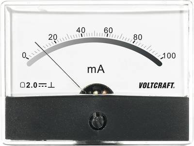VOLTCRAFT AM-86X65/100MA AM-86X65/100MA Einbau-Messgerät AM-86X65/100mA/DC Drehspule
