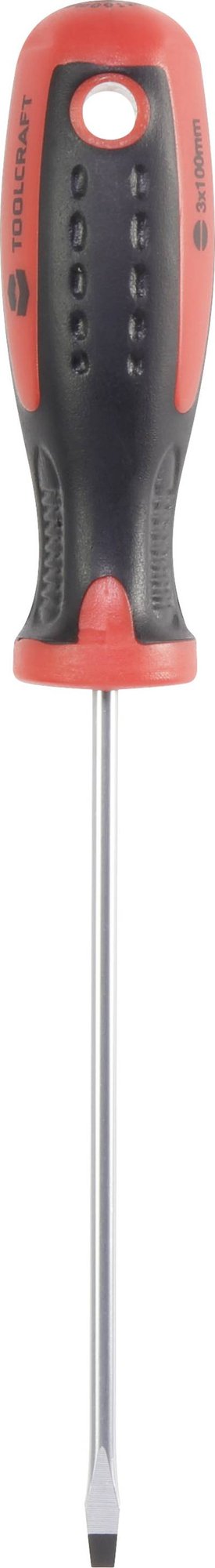 TOOLCRAFT Werkstatt Schlitz-Schraubendreher Klingenbreite: 3 mm Klingenlänge: 100 mm DIN ISO 8764