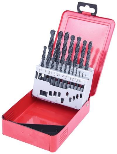 KS Tools 3301610 HSS-R Metall-Spiralbohrer-Set 1 mm, 1.5 mm, 2 mm, 2.5 mm, 3 mm, 3.5 mm, 4 mm, 4.5 mm, 5 mm, 5.5 mm, 6 m