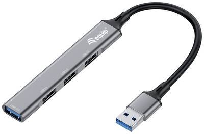 Equip 128960 USB-Hub 4 Port USB-A USB 3.0 5 GBit/s Schwarz, Grau 128960
