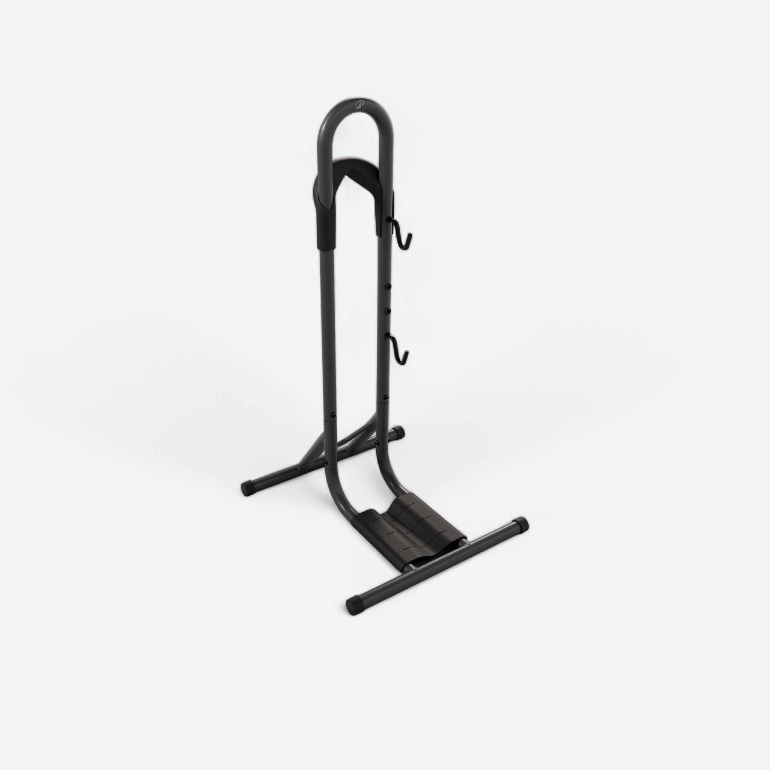 DECATHLON Soporte 1 Bicicleta Suelo Negro 2 En 1