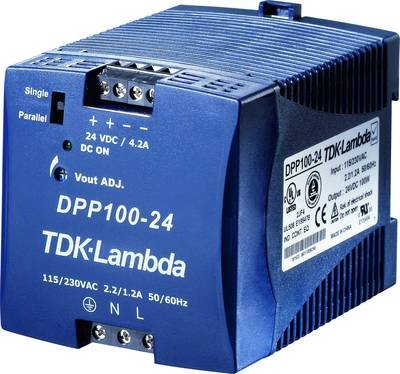 TDK-Lambda DPP100-24 Hutschienen-Netzteil (DIN-Rail) 24 V/DC 4.2 A 100 W Anzahl Ausgänge:1 x Inhalt 1 St.