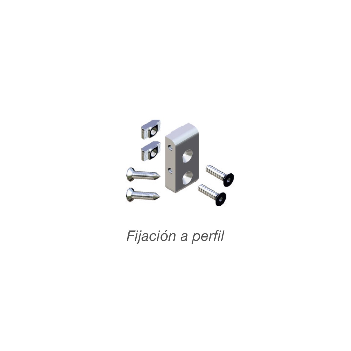 Kit fijación soporte para barra de armario AIRPERFIL