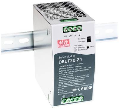 MEAN WELL DBUF20-24 Puffermodul für Schienenmontage 24 V 20 A Anzahl Ausgänge:1 x Inhalt 1 St.