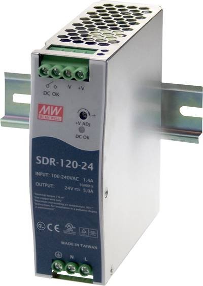 MEAN WELL SDR-120-48 Hutschienen-Netzteil (DIN-Rail) 48 V/DC 2.5 A 120 W Anzahl Ausgänge:1 x Inhalt 1 St.