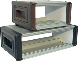 Proma 133 046c Labor-Gehäuse (B x H x T) 510 x 175 x 280 mm Aluminium, Kunststoff Aluminium (eloxiert), Braun 1 St.