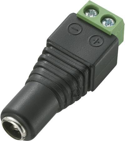 TRU COMPONENTS DC-13F Niedervolt-Steckverbinder Buchse, gerade 5.5 mm 2.5 mm 1 St.