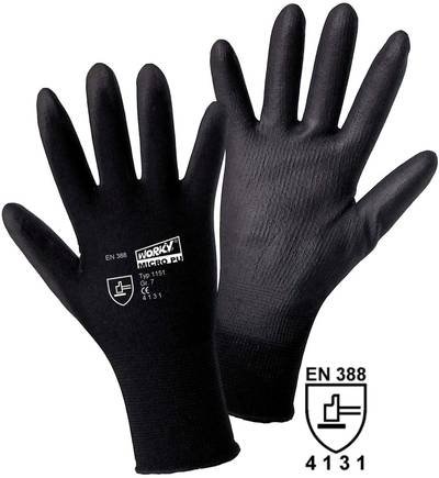 Leipold Doehle 1151-M MICRO black Nylon-PU Nylon Arbeitshandschuh Größe (Handschuhe): 8, M EN 388 CAT II 1 St.