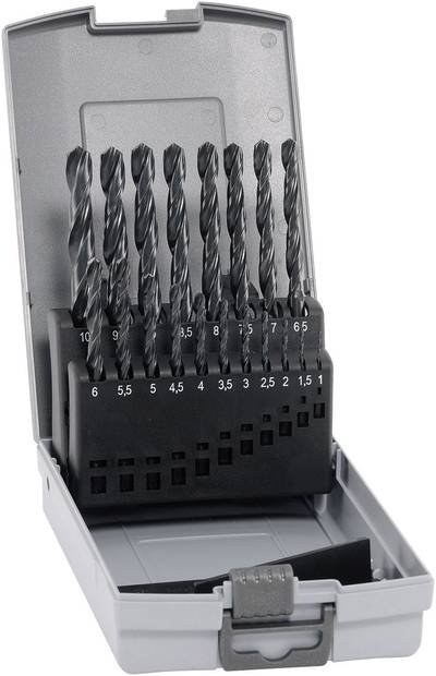 Alpen 802311100 HSS Metall-Spiralbohrer-Set 19teilig DIN 338 Zylinderschaft 1 Set