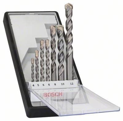 Bosch Accessories 2607010545 Hartmetall Beton-Spiralbohrer-Set 7teilig 4 mm, 5 mm, 6 mm, 6 mm, 8 mm, 10 mm, 12 mm Zylind