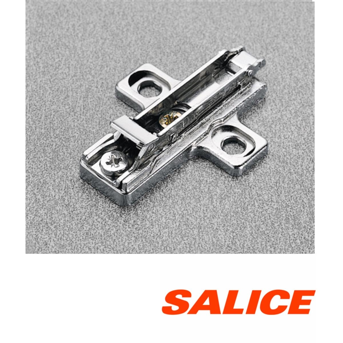 Bases clip DOMI regulación frontal y vertical excéntrica para bisagras Salice (fijación tornillo)
