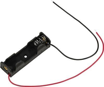 TRU COMPONENTS TC-13220604 Batteriehalter 1x Mignon (AA) Kabel (L x B x H) 58.9 x 17 x 14.2 mm