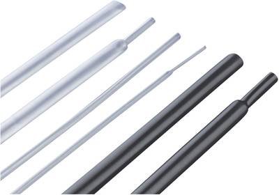 Hongshang 10258 Schrumpfschlauch ohne Kleber Transparent 3.20 mm 1.60 mm Schrumpfrate:2:1 Meterware