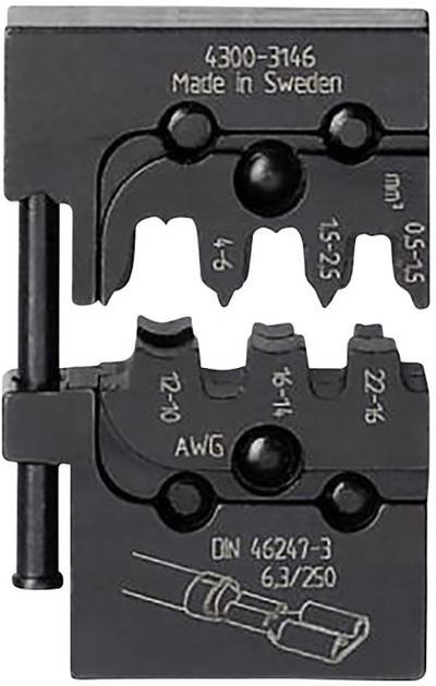 Phoenix Contact CRIMPFOX-M SC 6-FL/DIE 1212741 Crimpgesenk Unisolierte Flachsteckhülsen 0.5 bis 6 mm² Passend für Marke