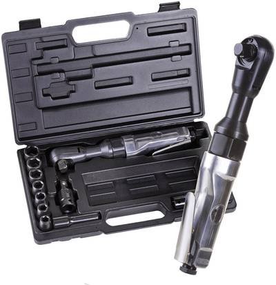 Aerotec AeroTEC 201354, Chrom Druckluft-Umschaltknarre 1/2" (12.5 mm) 6.3 bar inkl. Koffer