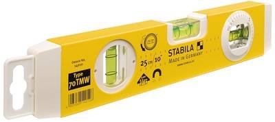 Stabila Type 70 TMW 14010 Torpedo-Wasserwaage mit Magnet 25 cm 0.5 mm/m