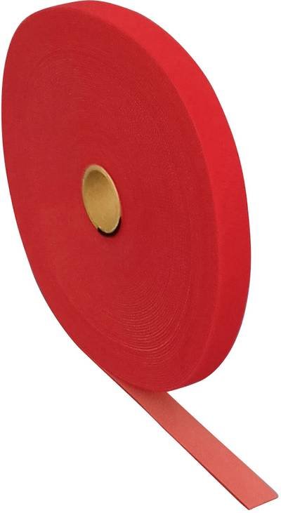 FASTECH® T0602013391125 Klettband zum Bündeln Haft- und Flauschteil (L x B) 25000 mm x 20 mm Rot 25 m