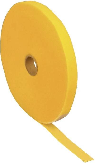 FASTECH® T0602002081125 Klettband zum Bündeln Haft- und Flauschteil (L x B) 25000 mm x 20 mm Gelb 25 m