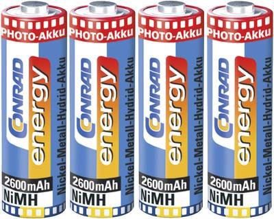 Conrad energy HR06 Mignon (AA)-Akku NiMH 2600 mAh 1.2 V 4 St.