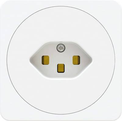 Max Hauri 170601 1fach Steckdose IP20 Weiß (glänzend)