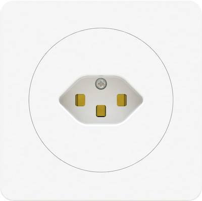 Max Hauri 170600 1fach Steckdose IP20 Weiß (glänzend)