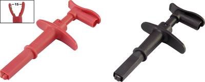 VOLTCRAFT MSK-116 Krokodilklemme Stecker 4 mm CAT III 1000 V, CAT IV 600 V Schwarz, Rot
