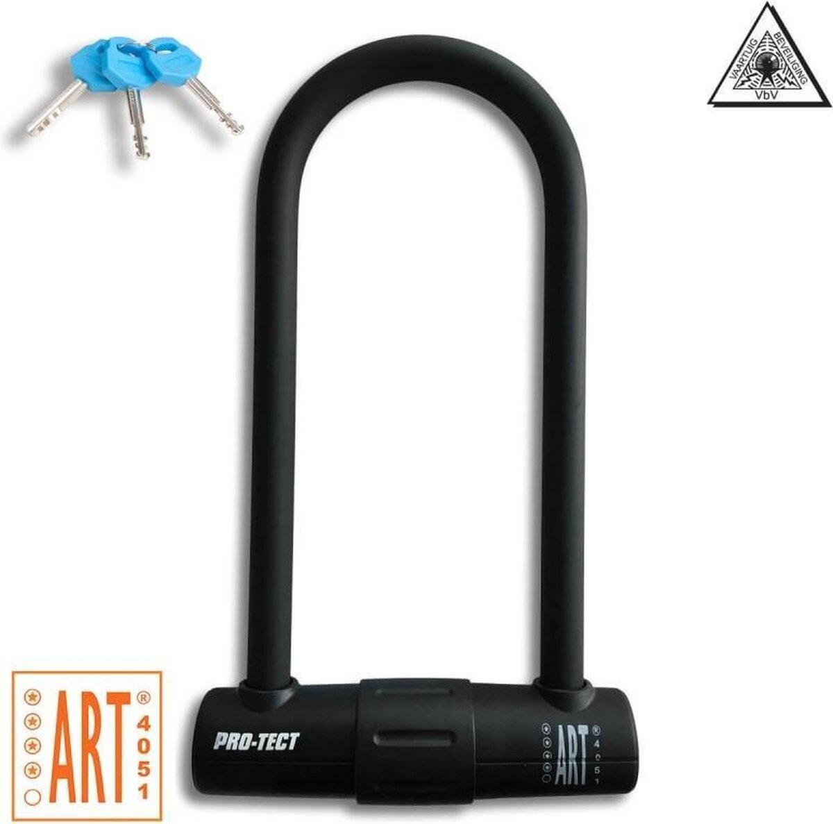 PRO-TECT Candado en U Pro-Tect Kynite Art 4 180x320 mm con soporte y 3 llaves