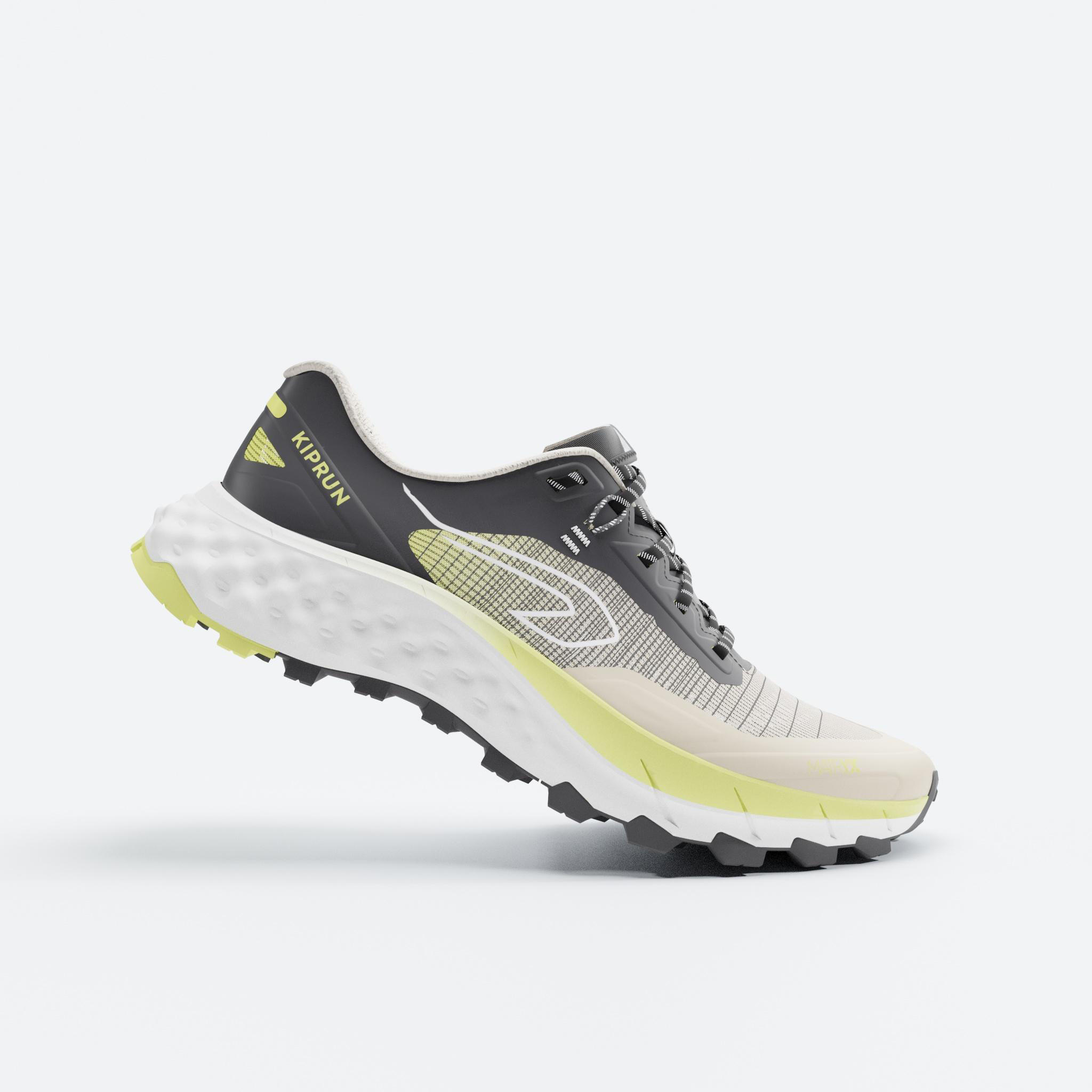 Zapatillas de Trail Running Kiprun MT Cushion 2 Hombre - Beige y Amarillo