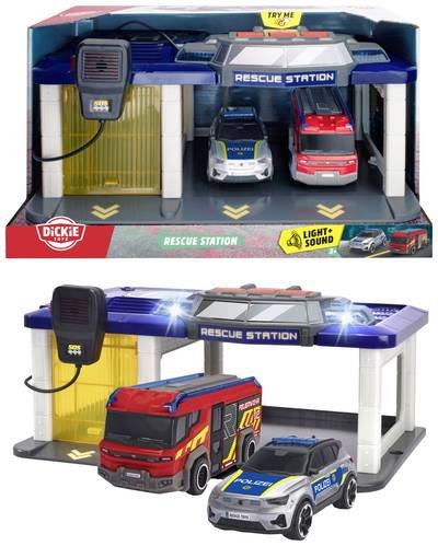 Dickie Toys Einsatzfahrzeug Modell Rescue Station Fertigmodell Einsatzfahrzeug Modell