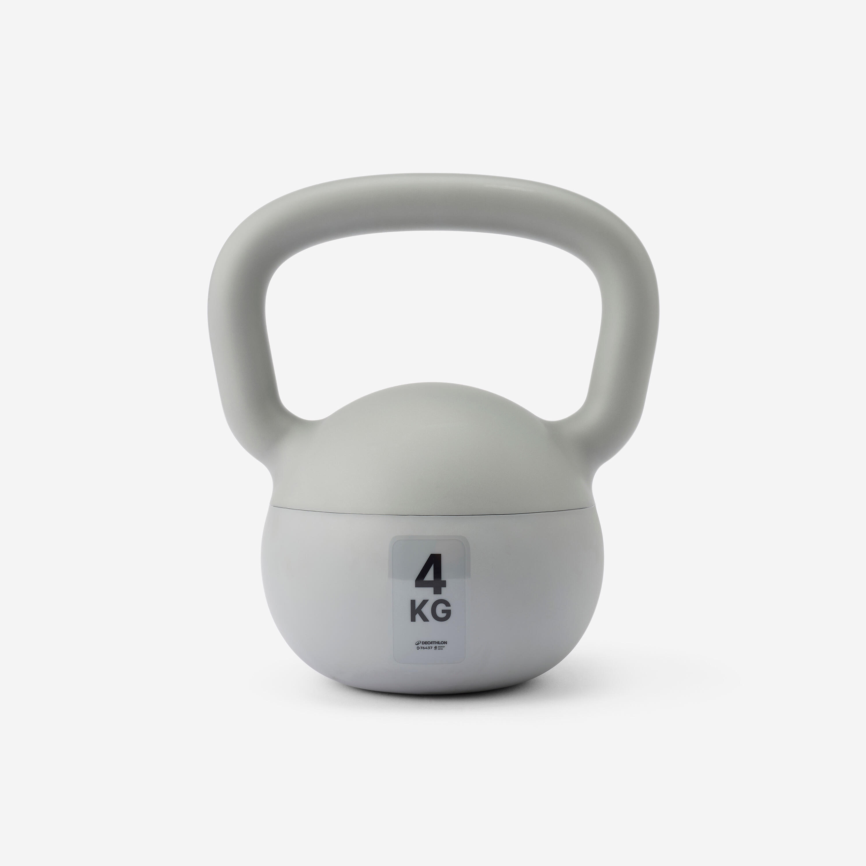 Kettlebell Pesa Rusa 4kg PVC Gris