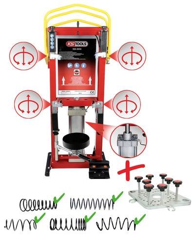 Druckluft-Stand-Federspanner inkl. Adapterplatte KS Tools 500.8805 KS Tools 500.8805