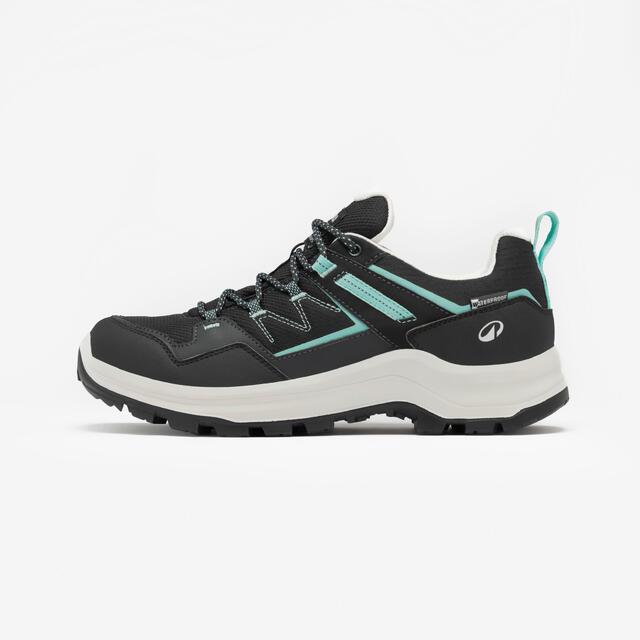 Zapatillas de montaña y trekking impermeables mujer MH100 negro
