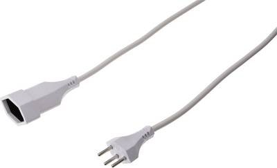 Max Hauri 114404 Strom Verlängerungskabel Weiß 5.00 m H05VV-F 3G 1,0 mm²