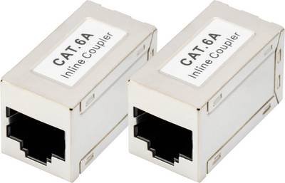 Digitus DN-93905-2 RJ45 Kupplungsgehäuse Polzahl Sensoren 8 Silber 2 St.