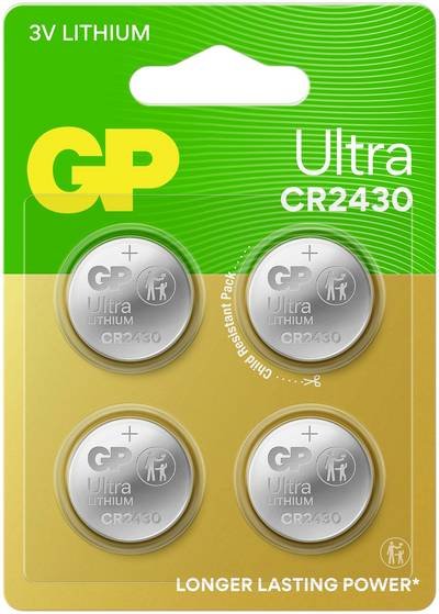 GP Knopfzelle CR 2430 3 V 4 St. 275 mAh Lithium Ultra