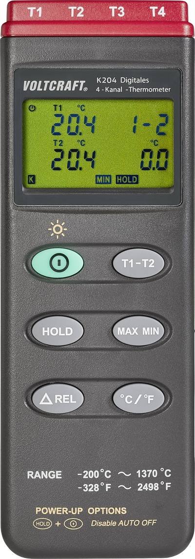 VOLTCRAFT K204 Temperatur-Messgerät -200 - +1370 °C Fühler-Typ K