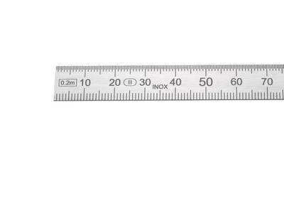 HELIOS PREISSER biegsamer Stahlmaßstab 200mm 13x0,5mm VA DIN2968 0460222 Maßstab 200 mm