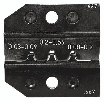 Rennsteig Werkzeuge 624 667 3 0 624 667 3 0 Crimpeinsatz Gerollte und gestanzte Verbinder 0.03 bis 0.56 mm² Passend für