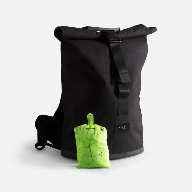 Cubremochila Impermeable Visibilidad Diurna/Nocturna Amarillo Fluorescente