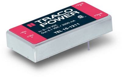 TracoPower TEL 15-2411 DC/DC-Wandler, Print 24 V/DC 5 V/DC 3 A 15 W Anzahl Ausgänge: 1 x Inhalt 1 St.