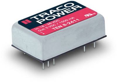 TracoPower TEN 8-2412 DC/DC-Wandler, Print 24 V/DC 12 V/DC 665 mA 8 W Anzahl Ausgänge: 1 x Inhalt 1 St.