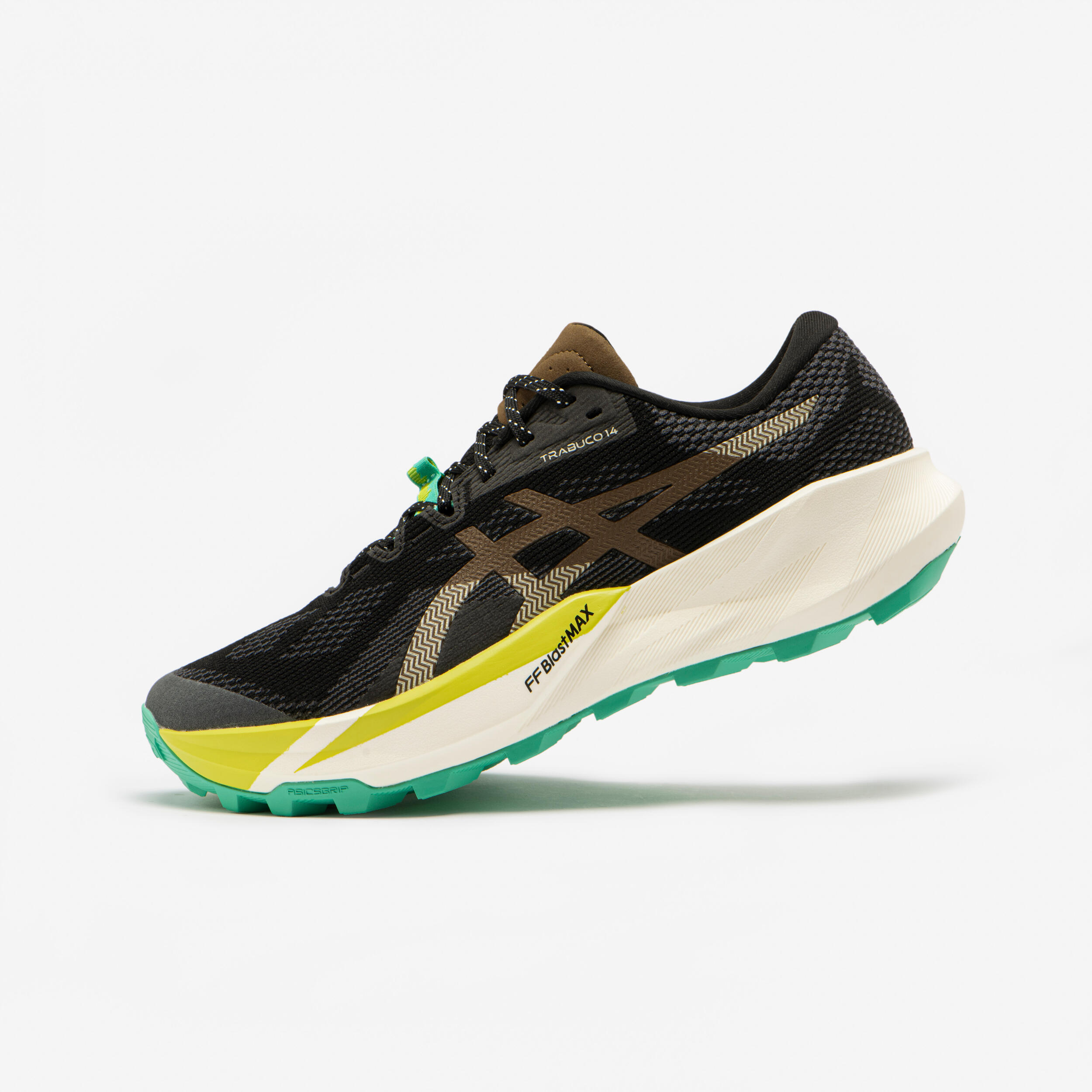 ASICS Zapatillas de trail Hombre, Asics Trabuco 14 negro y caqui
