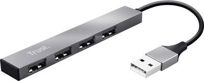 Trust Halyx Aluminium 4-Port Mini USB Hub - Hub