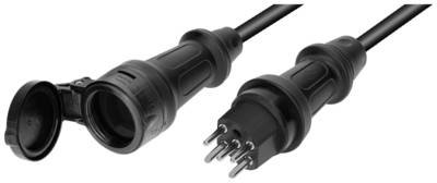 Max Hauri 162648 Strom Verlängerungskabel 16 A Schwarz 20 m H07RN-F 5G 1,5 mm² UV-Beständig, Ölbeständig, Säurebeständig