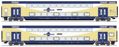 Roco 6220106 Roco 6220106 H0 2er-Set Doppelstockwagen der metronom 2er Set: 2. Klasse DBpza 2er Set: 2. Klasse DBpza